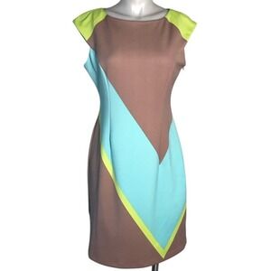 MAGGY LONDON COLORBLOCK SHEATH‎ DRESS